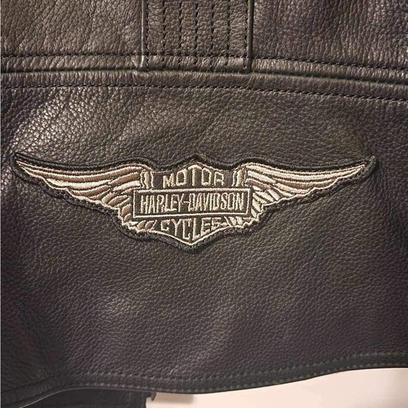 NWOT Harley Davidson Leather Jacket Women's XL Black Lined Fringe - Picture 7 of 9